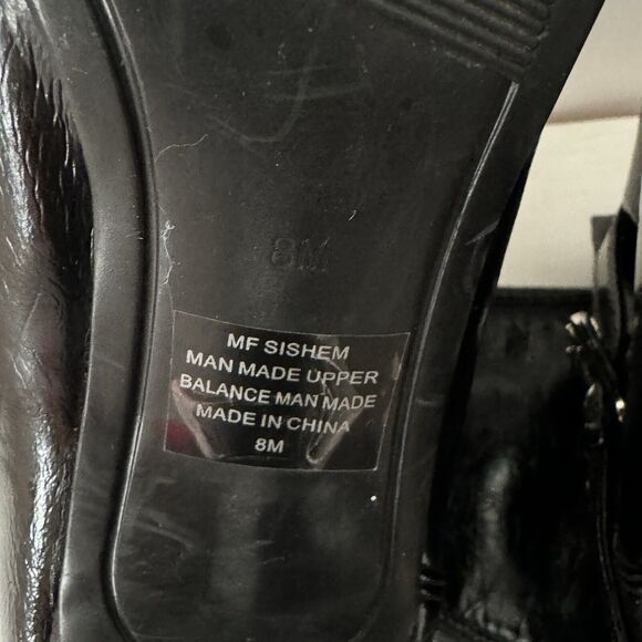 Marc Fisher Sishem Heeled Knee High Boots Pointed Toe 8M Black Goth Witchy - Picture 10 of 14